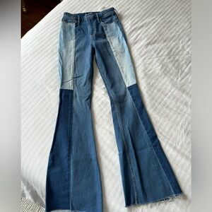 Hollister Colorblock Flare Jeans
